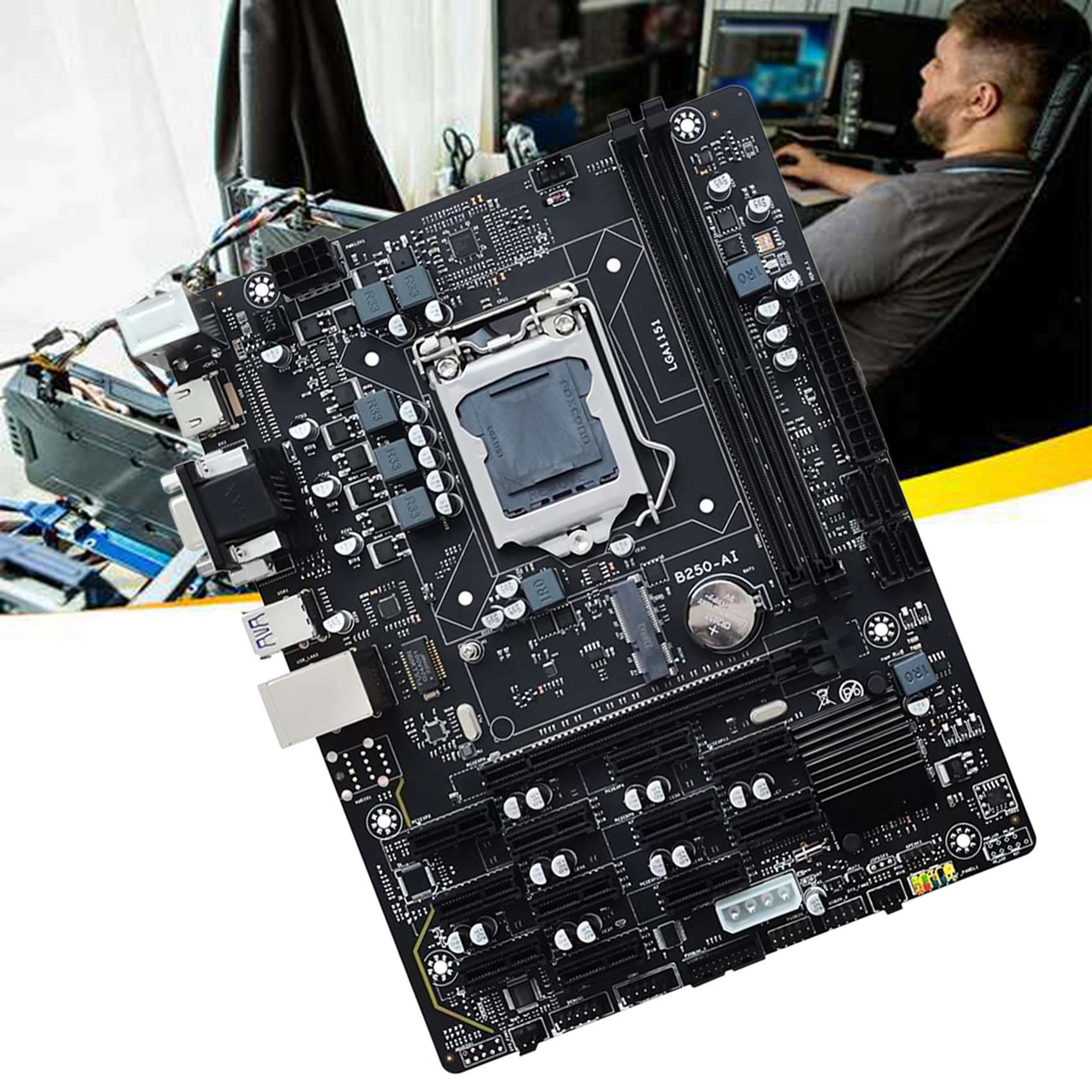 Buy Tycncty B250 V2.1 BTC Mining Motherboard+Thermal Pad 12XPCIE