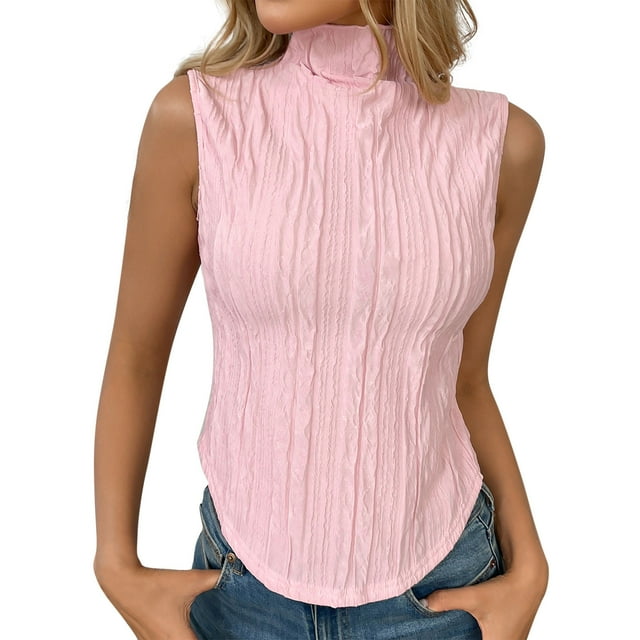 Débardeur d'Été Sans Manches pour Femmes, Col Rond Ajusté, Élégant, Confortable, Ajusté, pour Femmes, Gilet d'Été Tendance