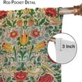 thumbnail image 6 of Floral Blackout Curtains, William Morris Watercolor Vintage Floral Curtains Patterned Curtains Retro Flower Art Boho Window Treatments for Living Room Bedroom Decor Drapes,42x54 Inch, 6 of 6