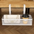 thumbnail image 1 of No Hole Office Iron Under The Table Carbon Steel Storage Hanging Basket Cable Manager Classroom Adjustable Desk Side Shelves, 1 of 6