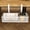 White, variant on Under Desk Storage Shelf No Drill Installation Office Organizer - Hanging Basket for Desk Accessories Cable Manager Wire Management - Carbon Steel Desk Side Shelves for Home Classroom or Workplace