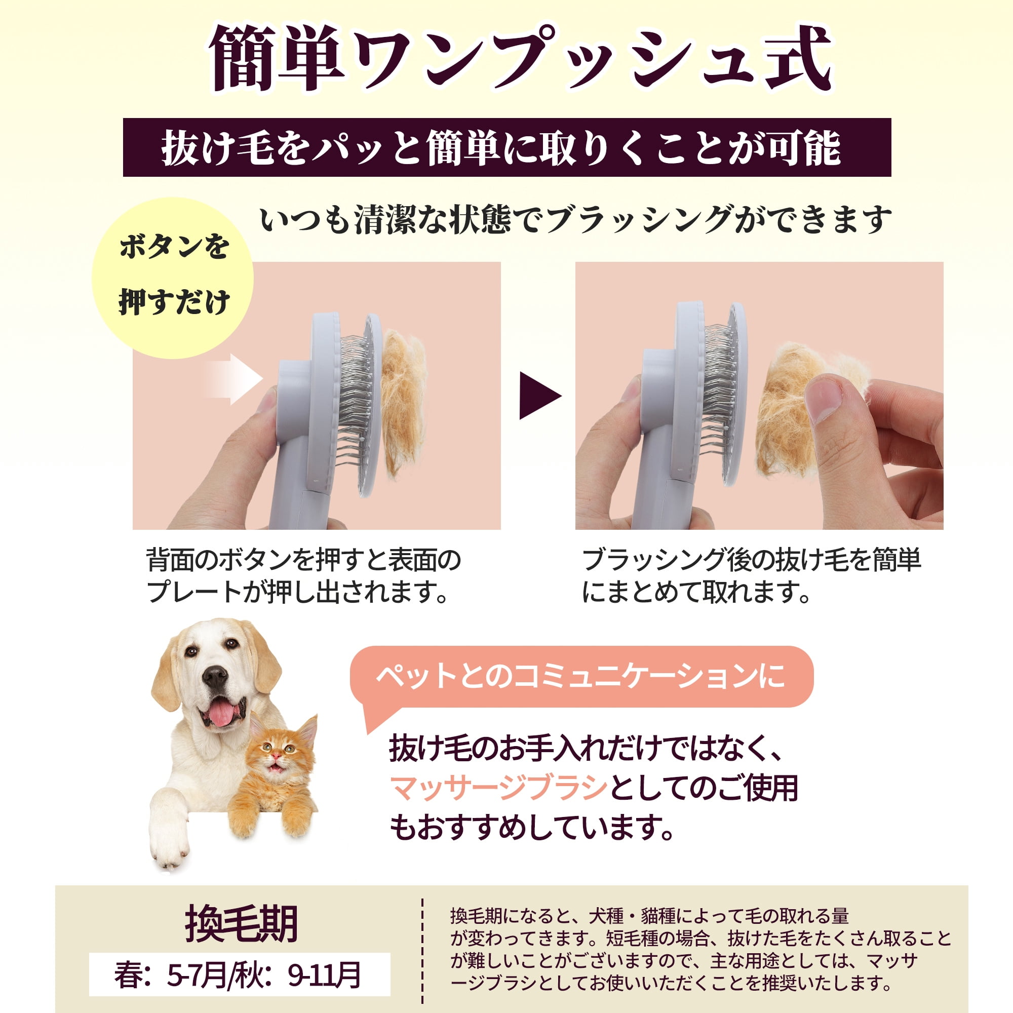 Unique Bargains Grooming Pet Brush for Cats and Dogs 1Pc Gray 7.68 in