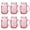 Pink, variant on Blue Mason Drinking Jars 6 Pack 16 Oz For Iced Coffee Juice Tea Beer