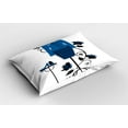 thumbnail image 2 of Ambesonne Heels and Dresses Pillow Sham 2 Pack, Tailor's Shop, 30"x20", Blue Black White, 2 of 3