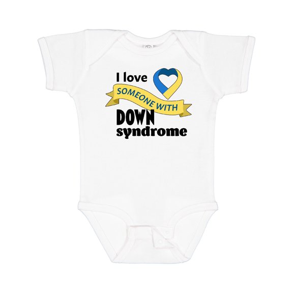 Inktastic I Love Someone with Down Syndrome Boys or Girls Baby Bodysuit