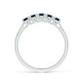 thumbnail image 2 of ANGARA Natural Half Eternity Five Stone Blue Sapphire Wedding Band in 14K White Gold for Women (Size-2.8mm) | September Birthstone, Anniversary, Jewelry Gift for Women | Natural Blue Sapphire Ring, 2 of 10