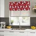thumbnail image 4 of Red Christmas Curtain Valances for Windows, Kitchen Valance Window Treatments Panel 2 Pack, Snowflake Snowman Xmas Christmas Rod Pocket Short Curtains for Bathroom Bedroom 54 x 18 Inch, 4 of 8