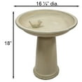thumbnail image 2 of Esschert Design USA FB423 Ceramic Bird Bath on Pedestal with Bird, White, 2 of 7