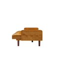 thumbnail image 6 of Tufted Split Back Futon Sofa Bed, Convertible Double Folding Sofa Bed, PU Leather Couches with Removable Wooden Feet for Living Room, 6 of 7