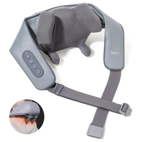 Breo N5 Mini Masseur de Cou avec Chaleur, Masseur Électrique pour Cou et Épaules, Masseur Shiatsu pour Épaules, Oreiller de Massage pour Cou, Dos, Épaules, Massage Cervical Profond à la Maison