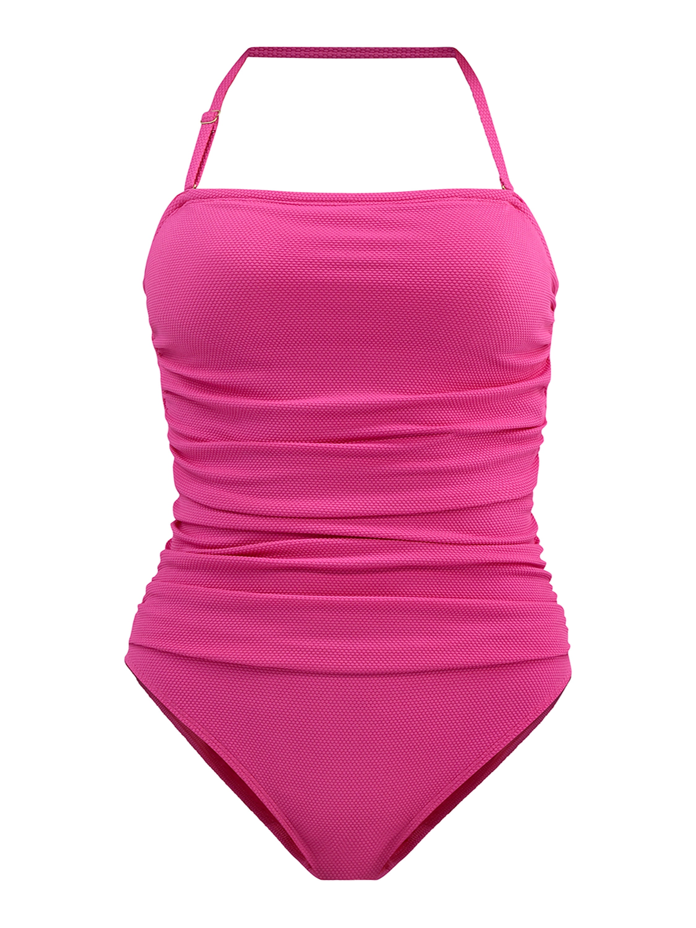 Jessica Simpson Women's Shirred Pique One Piece Swimsuit, Sizes XS-XXL