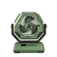 thumbnail image 1 of Ventilador de camping multifuncional con luz LED, batería USB de 6 pulgadas, 1 of 8