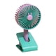 thumbnail image 1 of Mini ventilador con clip ABS plegable USB recargable silencioso ventilador de mano pequeño con luz nocturna para mesa Bunny Azure, 1 of 10