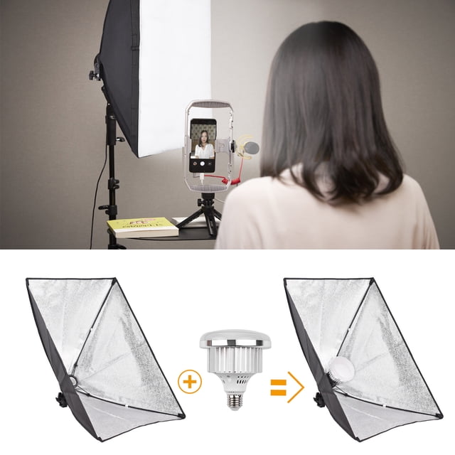 Photography Kit,Dsfen Bi-color Temperature Led Softbox 45w 3200k-5600k Kit Softbox Set Studio Kit Softbox Studio Product Video Temperature Led Remote Led Kit Studio 3200k-5600k Bi-color Temperature