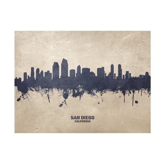 Michael Tompsett 'San Diego Skyline Concrete' Canvas Art