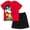 Red / black, variant on Disney Mickey Mouse Toddler Boys T-Shirt and Twill Shorts Outfit Set Red / Khaki 3T