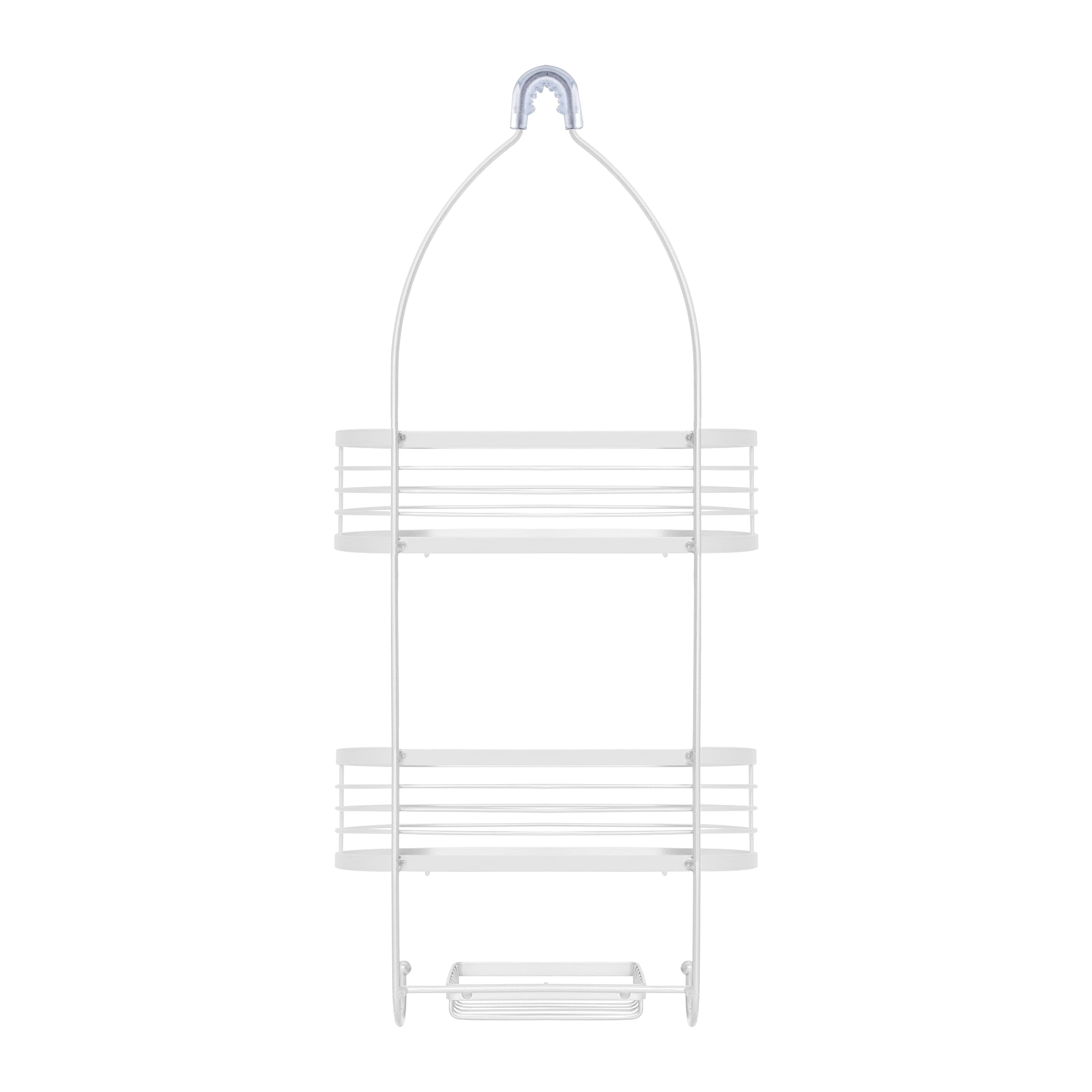 Acento 3-Tier Hanging Shower Caddy with Suction Cups, Rust-Resistant Bathroom Organizer, Matte White