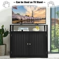 thumbnail image 4 of Spaco Wooden Cat Litter Box Enclosure Hidden Cat Washroom with Storage Layer-Black,Cat Litter Box Enclosure, Cat Litter Box Furniture, Pet Crate, Cat Washroom Cabinet, Fits Most Litter Box, 4 of 13