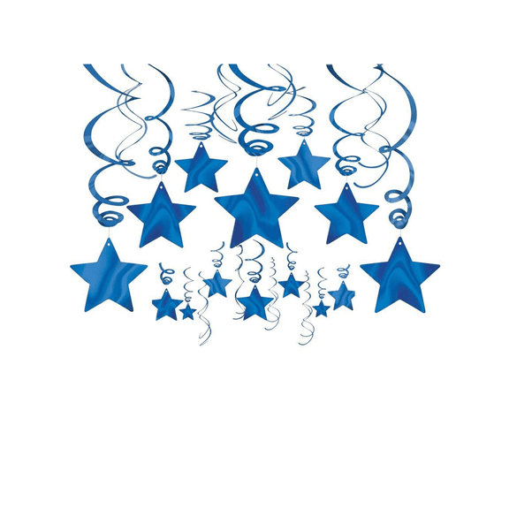 Foil Star Hanging Decorations