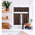 thumbnail image 1 of SAMIMPORT-2011 Cortinas opacas para cocina, color marrón, con bolsillo para barra, 137 x 91 cm, 1 of 6