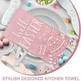 thumbnail image 6 of Hello Easter Pink Kitchen Dish Towels Set of 2, Hunny Bunny Rabbit Eggs Basket Hand Towels Drying Baking Cooking Cloth, Carrot Spring Plaid Farmhouse Home Kitchen Decor 18x26 Inch, 6 of 6