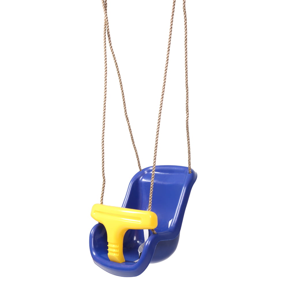 RED High Back Toddler Swing Adjustable Rope Infant Safety Belt Playground 