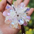 thumbnail image 5 of Walbest Colorful Hanging Crystal Ball Prisms Flower Fengshui Ornament Rear View Mirror Car Charm Decor, 5 of 7