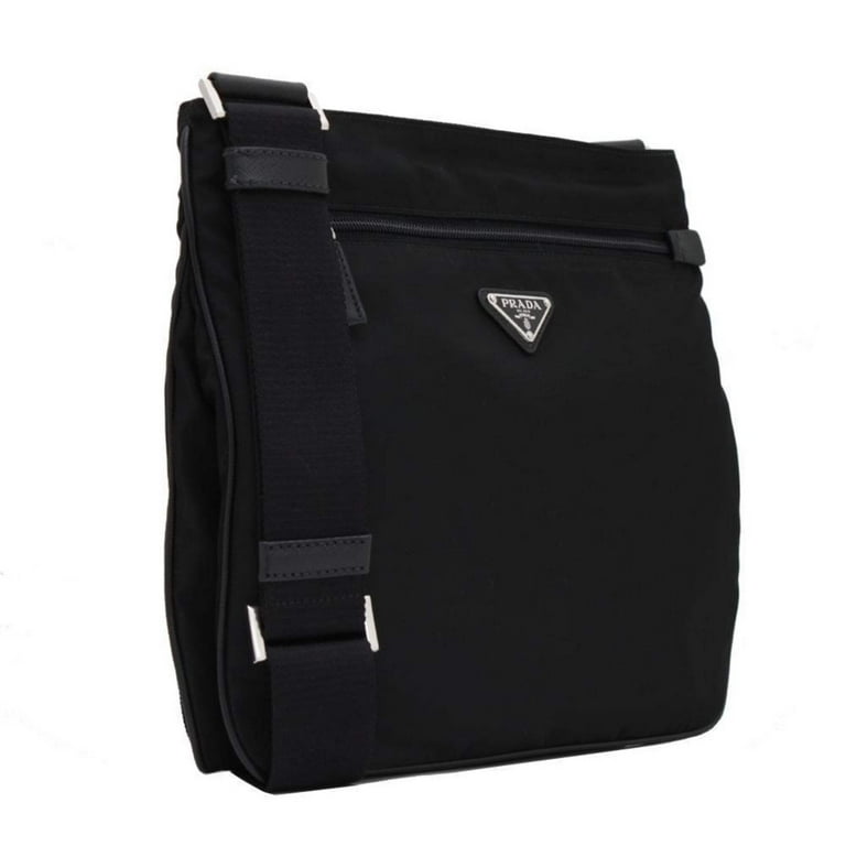 Prada Tessuto Saffiano Black Messenger Bag Cross Body 2VH563 Prada Tessuto Saffiano Black Messenger Bag Cross Body 2VH563
