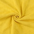 thumbnail image 6 of PiccoCasa 100% Cotton Cable Knit Throw Blanket for Couch Sofa Lightweight Sweater Style 60"x50" Yellow, 6 of 6