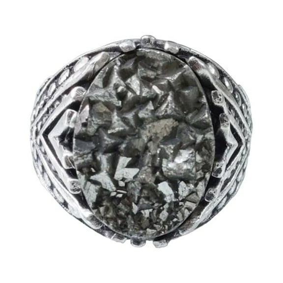 Rough Pyrite Mans Ring, Natural RAW Pyrite Gemstone Ring, Money Pyrite Birthstone, Silver Jewelry, 925 Silver Ring, Birthday Gift, Heavy Mens Ring, Turkish Ottoman Style Ring, Christmas, Signet Ring