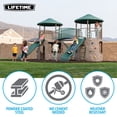 thumbnail image 4 of Lifetime Kid's Double Adventure Tower with Bridge and Climbing Walls (90971), 4 of 14