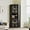 Black, variant on Corner Cabinet, Corner Pantry Storage Cabinets with 4 Doors and 5 Shelves, Tall Metal Cabinet for Kitchen, Bathroom, Dining Room, Living Room, Laundry (Black)