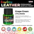 thumbnail image 2 of Crazy Colors Grass Green Premium Acrylic Leather and Shoe Paint, 2 oz Bottle - Flexible, Crack, Scratch, Peel Resistant - Artist Create Custom Sneakers, Jackets, Bags, Purses, Furniture Artwork, 2 of 5