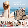thumbnail image 5 of Personalized Christmas Gifts for Women Tote Bag, Initial Jute Tote Bag & Makeup Bags Monogrammed Beach Bag w/Zipper, Holiday Birthday Gifts for Women Her  Mom Daughter Sister Girlfriend Teacher, 5 of 7