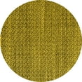 thumbnail image 1 of Ahgly Company Machine Washable Indoor Round Abstract Yellow Modern Area Rugs, 7' Round, 1 of 4