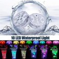 thumbnail image 2 of Luz led sumergible, iluminación led multicolor rgb impermeable con controles remotos, luces subacuáticas de iluminación ip68, 2 of 5