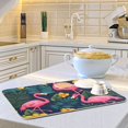 thumbnail image 6 of Yayeee Dish Drying Mat for Kitchen Counter 16"x18" Microfiber Absorbent Pad, Yellow Floral Flamingo, 6 of 7