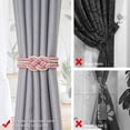 thumbnail image 4 of 2 Pack Strong Magnetic Curtain Tiebacks Upgrade Nordic Simple Style Drape Tie Backs Double Color Weave Rope Knot Decorative Curtain Holdbacks for Home & Office Window Drapery, 4 of 7