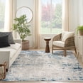 thumbnail image 6 of Nourison Concerto Distressed Ivory Grey Blue 7'10" x 9'10" Area Rug (8x10), 6 of 12