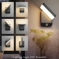 thumbnail image 6 of Ralbay Motion Sensor LED Outdoor Wall Lights Set of 2,Modern Black Outdoor Wall Sconce Motion IP65 Waterproof for House Garage 3000K(2 Pack), 6 of 6