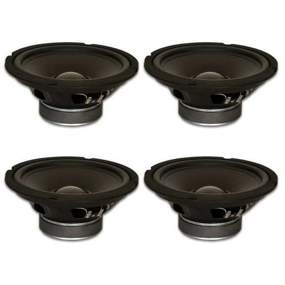 4 Goldwood Sound GW-8024 Rubber Surround 8" Woofers 190 Watts each 4ohm Replacement Speakers