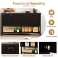 thumbnail image 6 of 59" Sideboard Buffet Cabinet – Fluted 4-Door Storage, Farmhouse Accent Sideboard Large Console Table for Kitchen or Hallway, 6 of 9