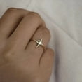 thumbnail image 5 of DBESTSTUDIOS Bold Star Ring, Four Point Star Earrings, Gold Star Finger Ring, Single Star Ring, Star Jewelry, Big Star Ring, Star Adjustable Ring, 5 of 5