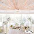 thumbnail image 4 of 6 Panels 5x15ft Premium Chiffon Ceiling Curtain Drapes Wedding Party Decoration Light Pink, 4 of 12