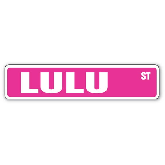 LULU Street Sign Childrens Name Room Sign | Indoor/Outdoor | 18" Wide