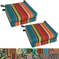 thumbnail image 2 of Blazing Needles 916X16FP-T-4CH-REO-48 Spun Polyester Outdoor Dining Chair Cushions, Tucuman Ebony - Set of 4, 2 of 5