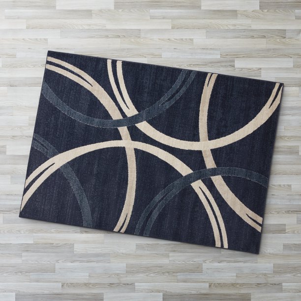 Mainstays 5' x 7' Blue Circles Area Rug