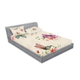 thumbnail image 2 of Ambesonne Vintage Fitted Sheet & Pillow Sham Set, Wings Moth Transformation, Queen, Multicolor, 2 of 2