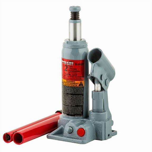 Pro-lift b-002d grey hydraulic bottle jack, 2 ton capacity