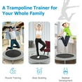 thumbnail image 3 of XiHuaZhaoChen Foldable Rebounder Trampoline for Adults, Stable & Quiet Small Exercise Trampoline with Safety Pad, Indoor Outdoor Mini Fitness Trampoline for Adults,38" x 38" x 7.5",Grey, 3 of 9